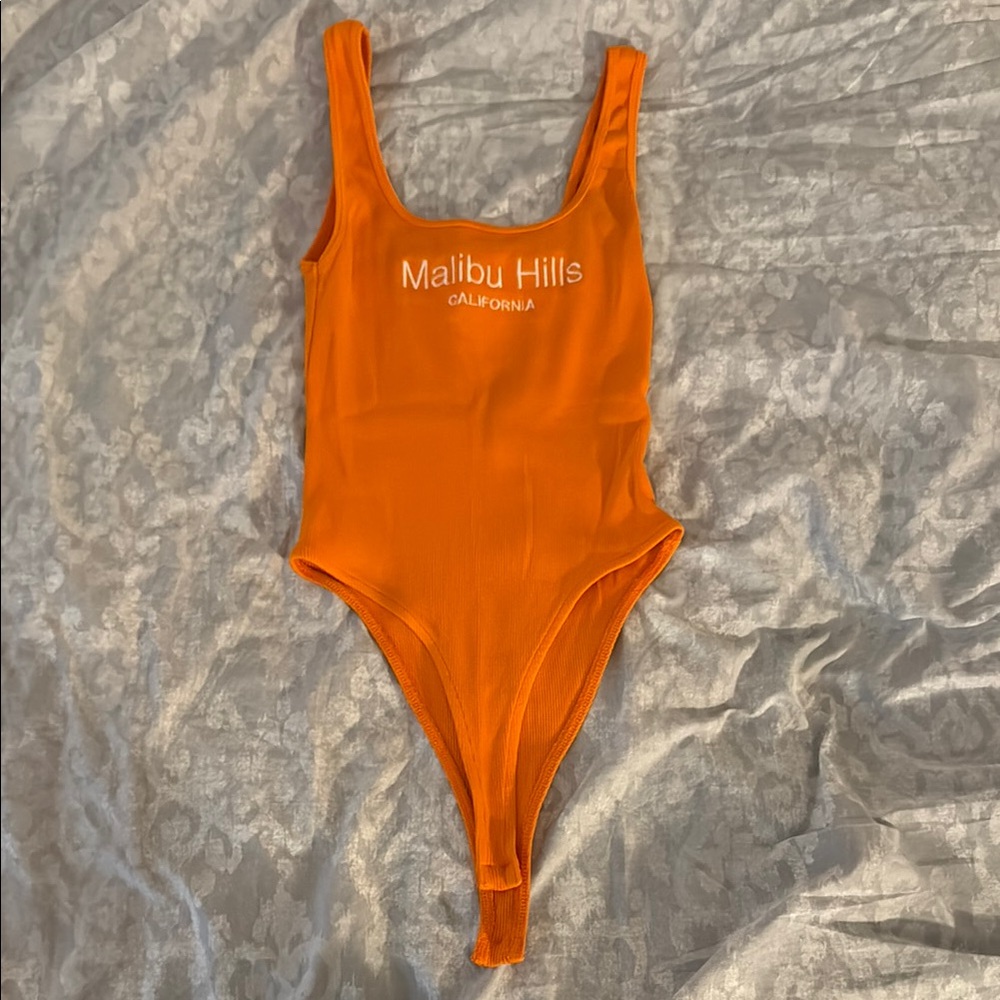 Zara Orange Bodysuit